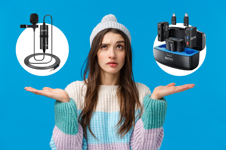 مقایسه میکروفون‌های باسیم و بی سیم بویا